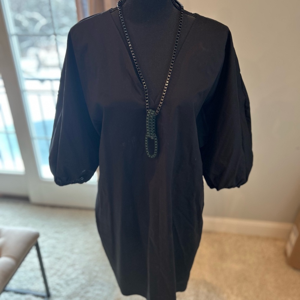 Black Puff Sleeve Dress